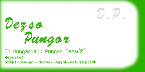 dezso pungor business card